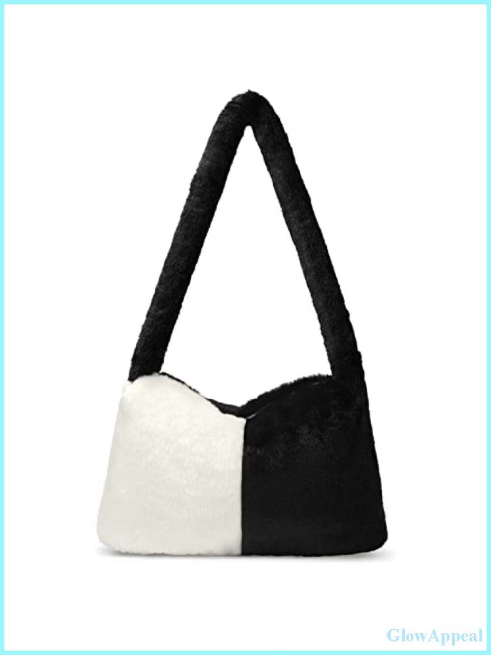 Fuzzy Tote Bag Y2K Fluffy Shoulder Bag Furry Purse Large Cute Plush Bag